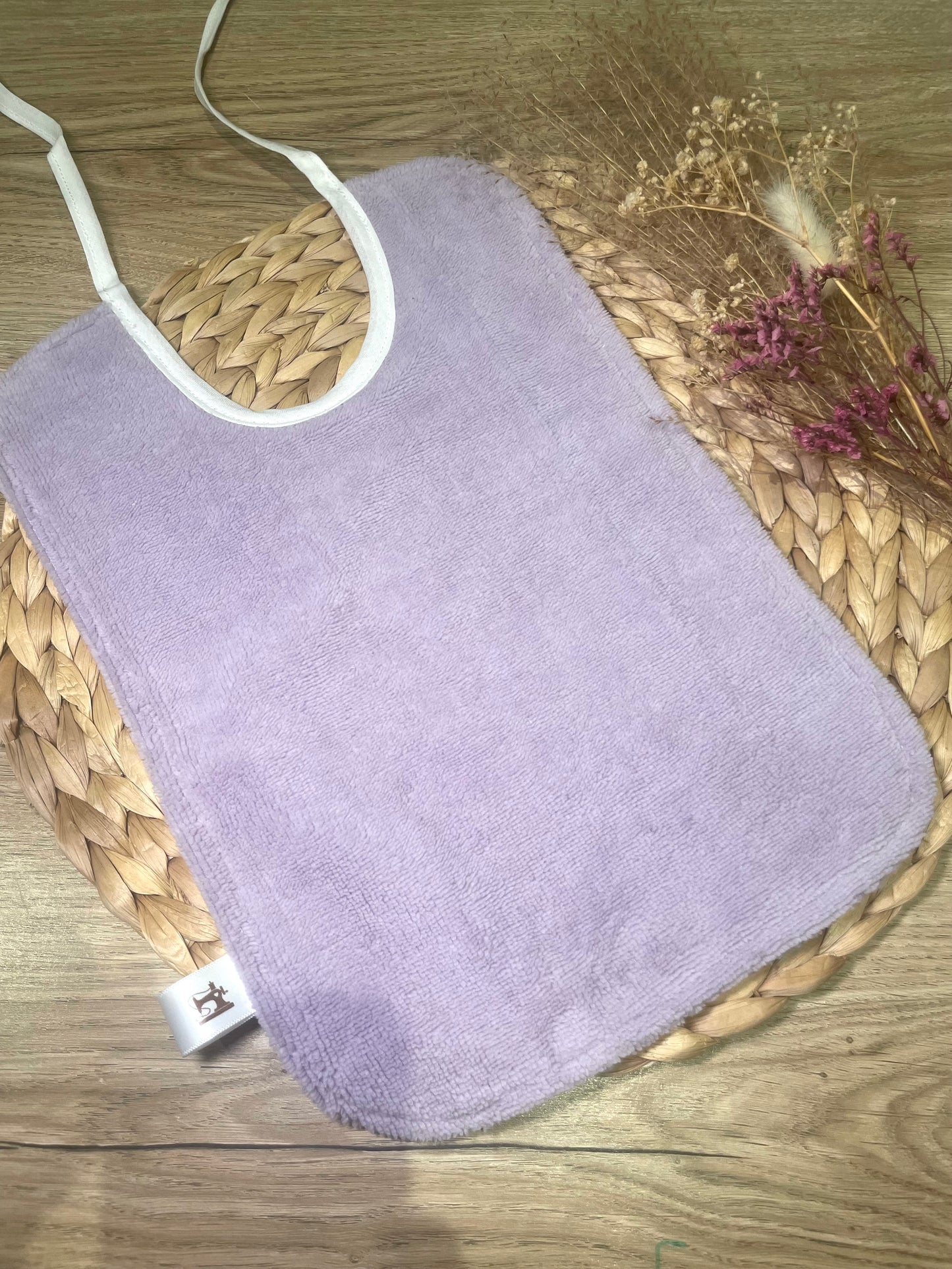 Grand bavoir rose / mauve
