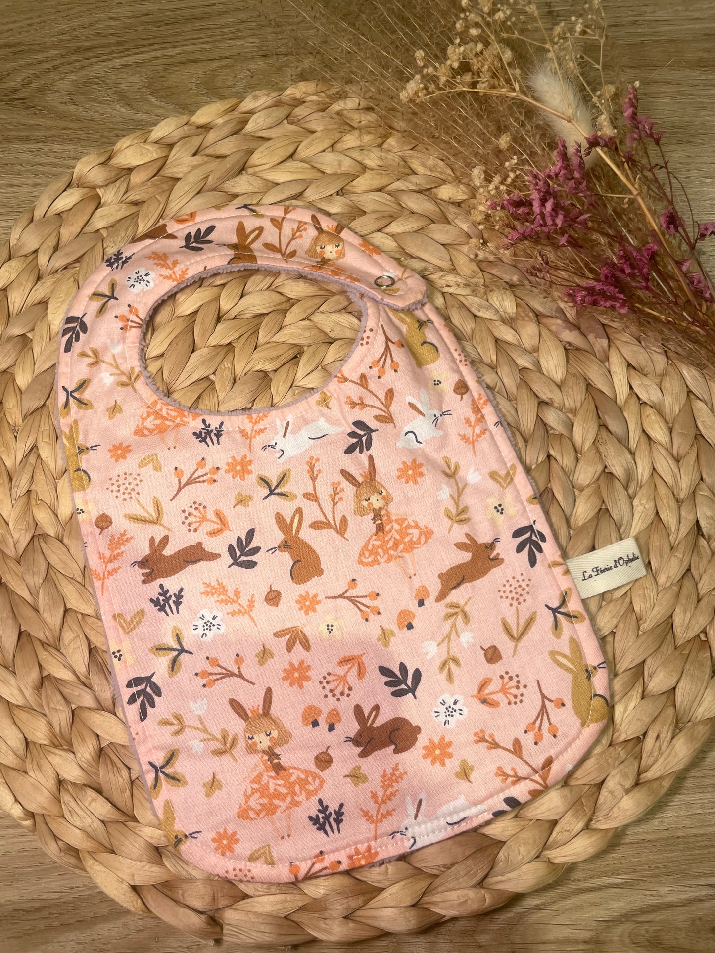 Bavoir Alice / mauve
