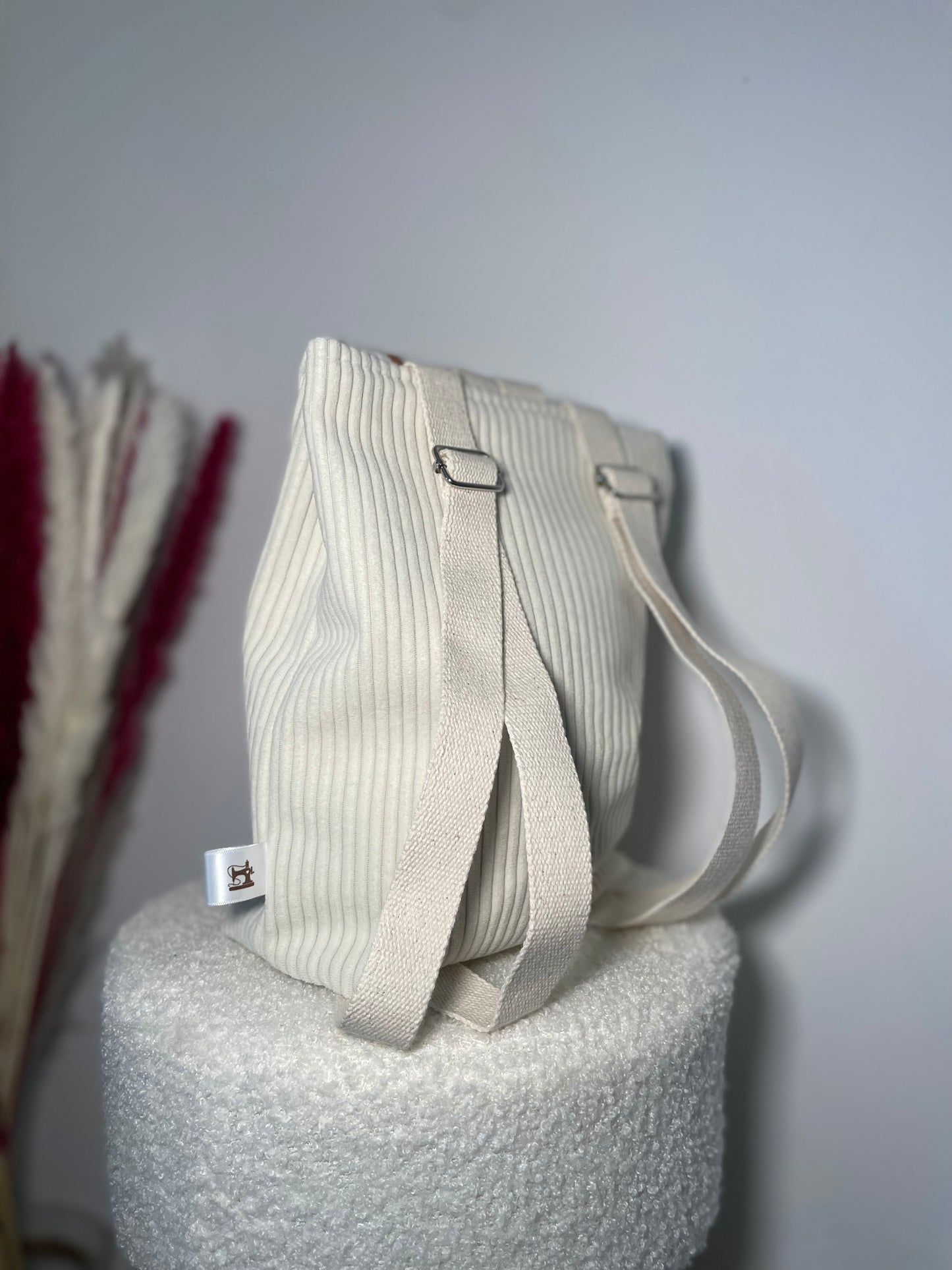 Sac a dos écru / léopard
