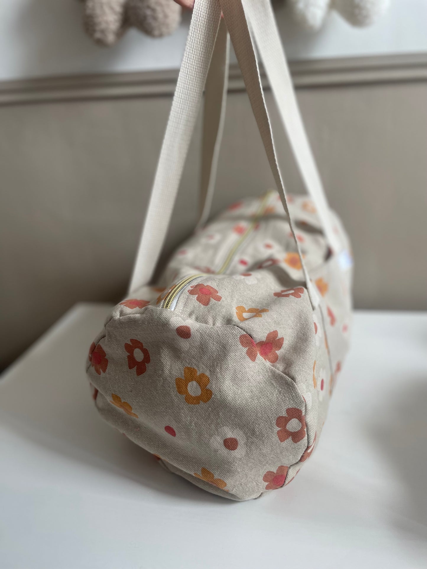 Sac bowling à fleurs