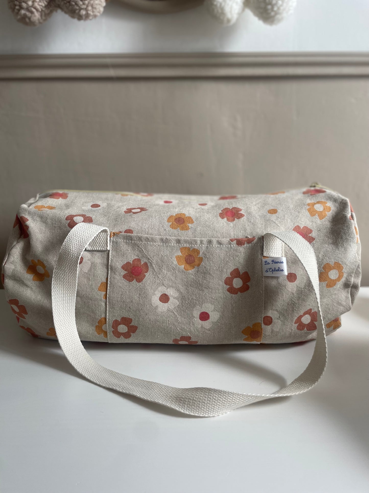 Sac bowling à fleurs