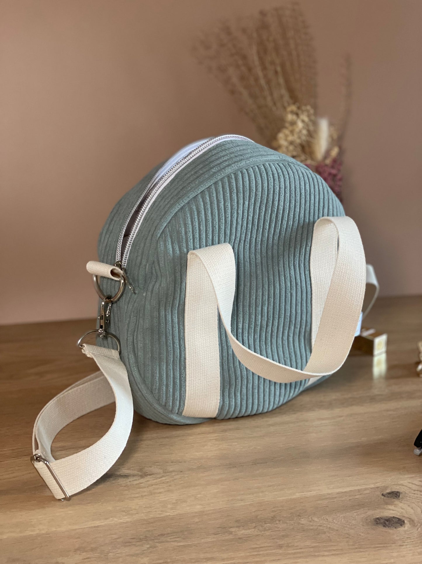 Sac à main rond bleu ciel
