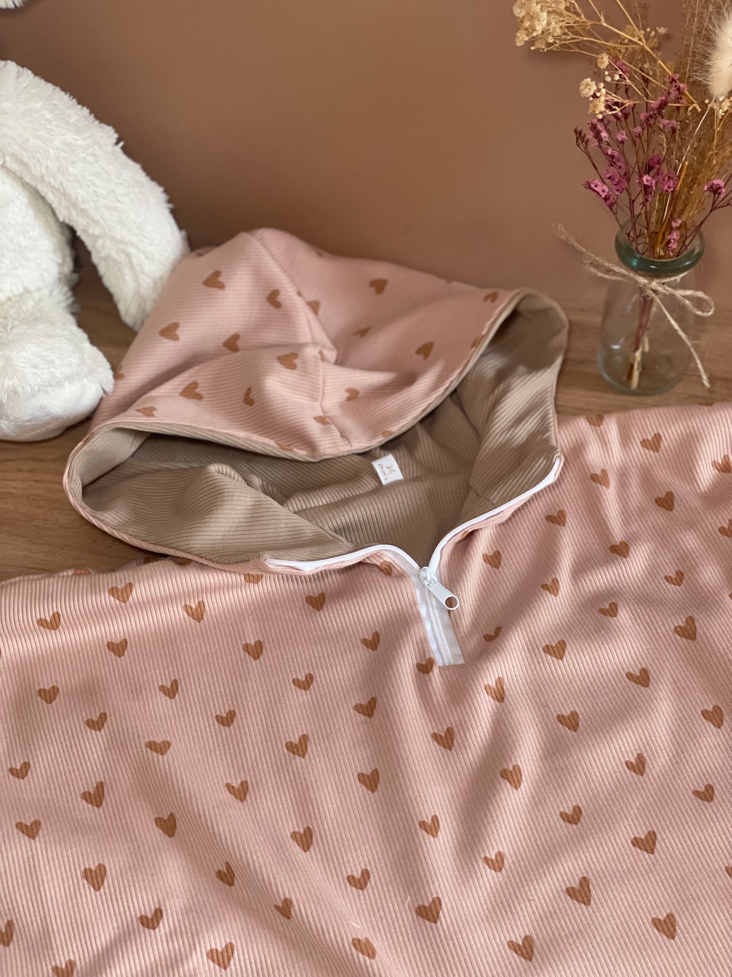 Poncho été jersey cœur