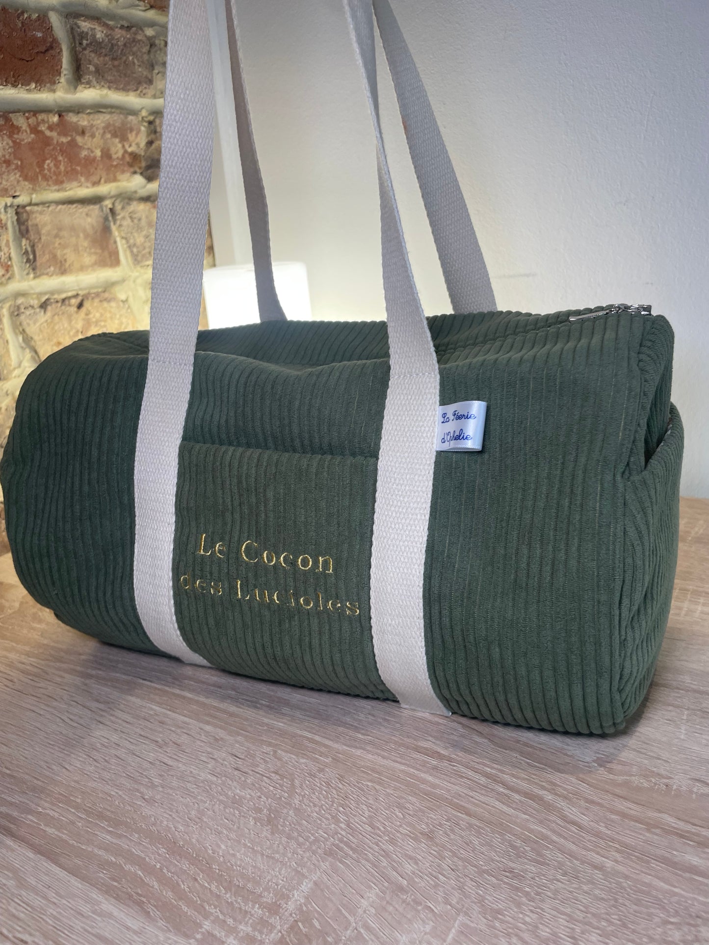 Sac bowling velour kaki