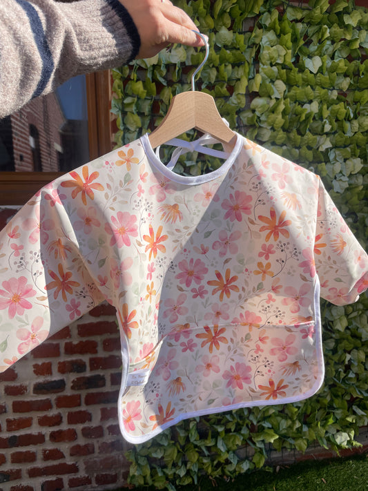 tablier enfant impermeable motif fleuris