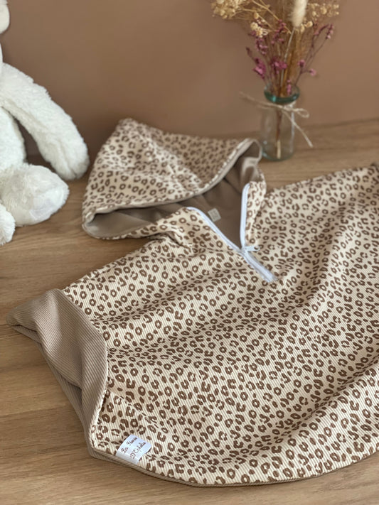 Poncho été jersey léopard