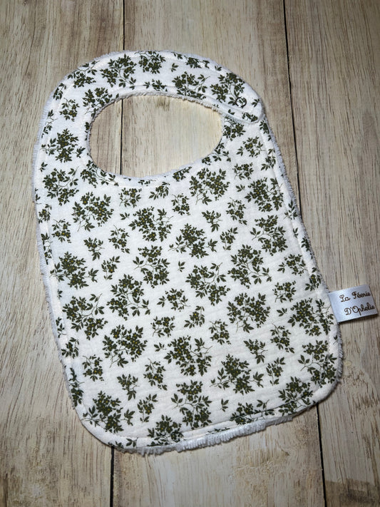 Bavoir feuillage vert