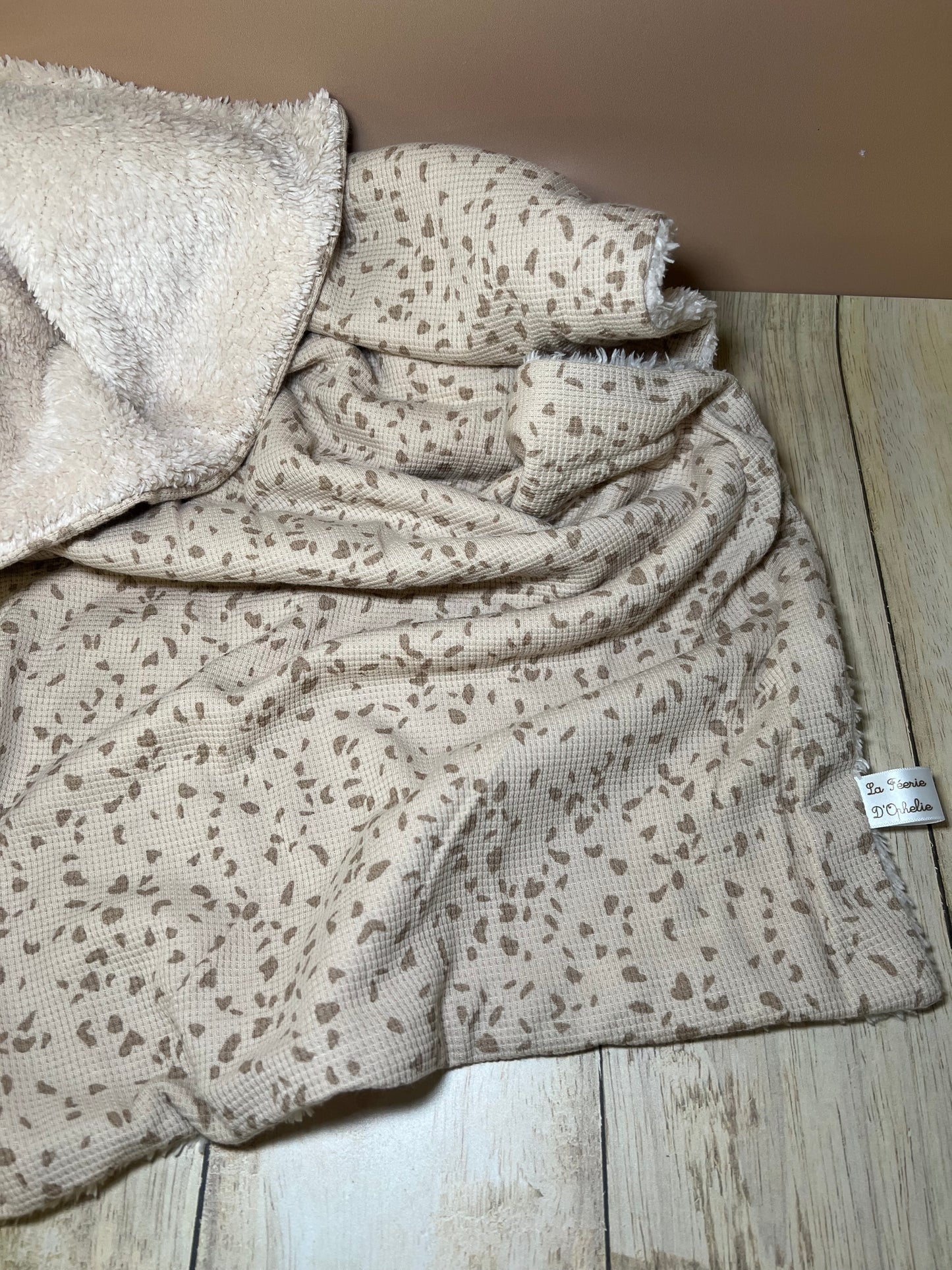 Couverture jersey beige