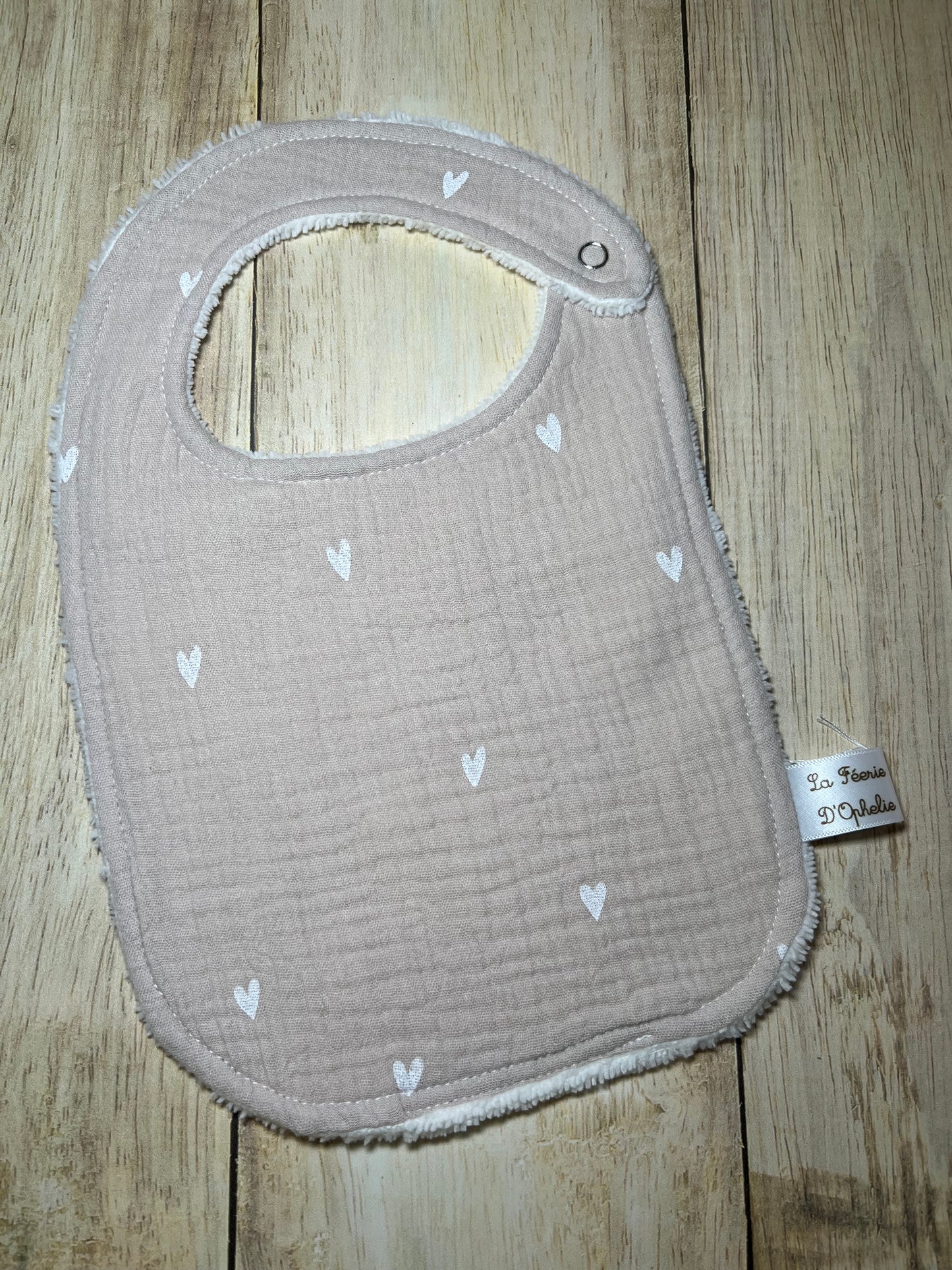 Bavoir gaze de cœur cœur