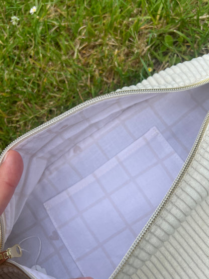 Sac banane velour écru