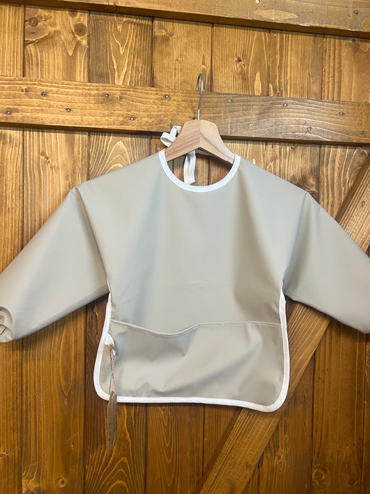 Tablier à manches beige