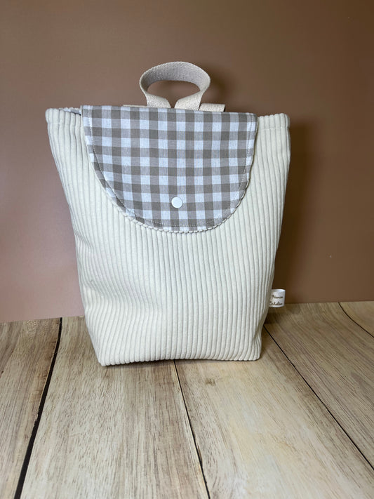 Sac a dos écru / vichy