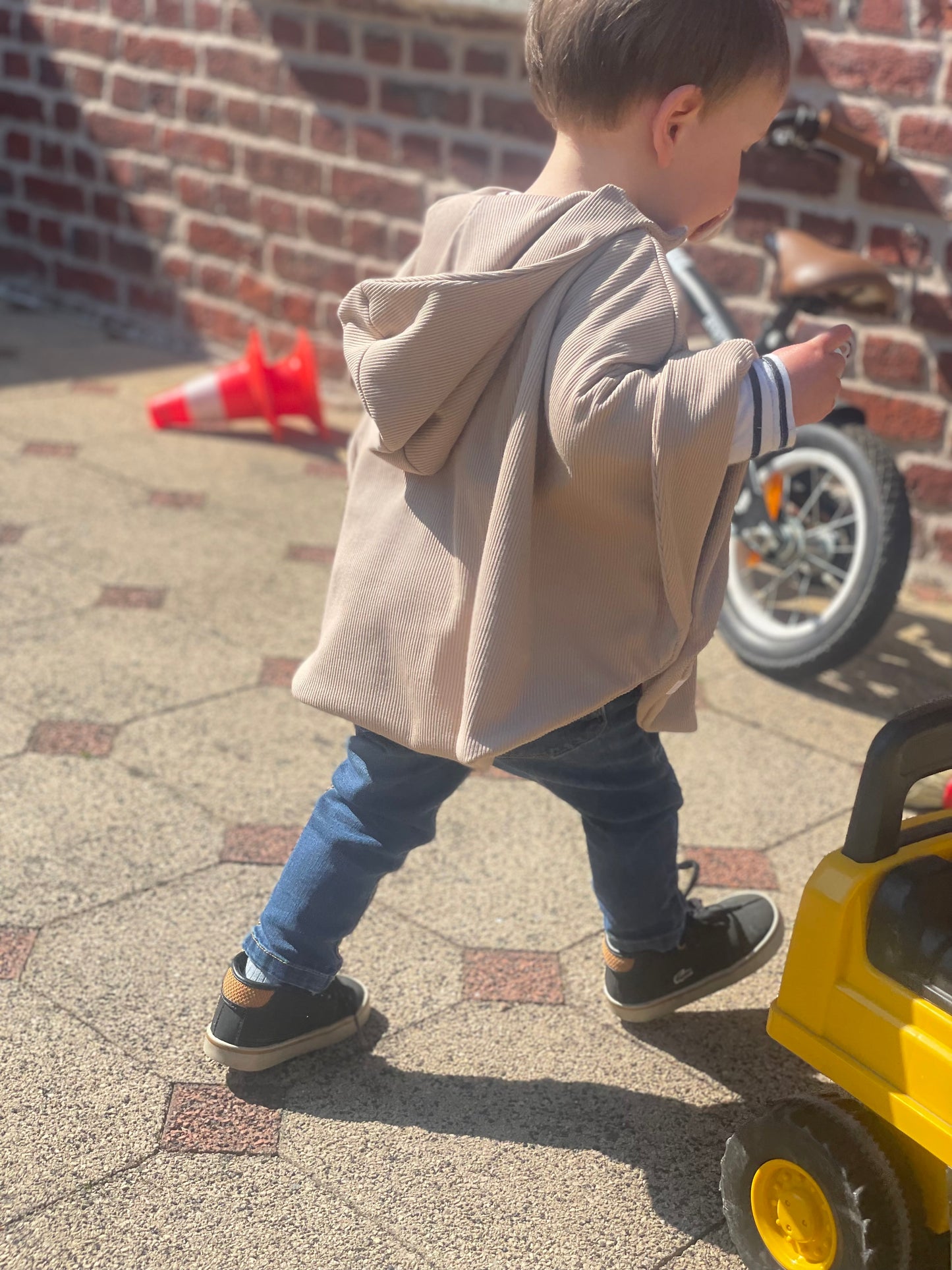 Poncho été jersey Beige foncé