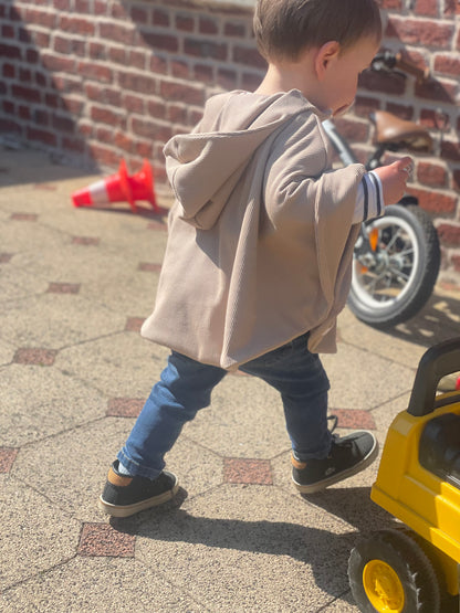 Poncho été jersey Beige foncé