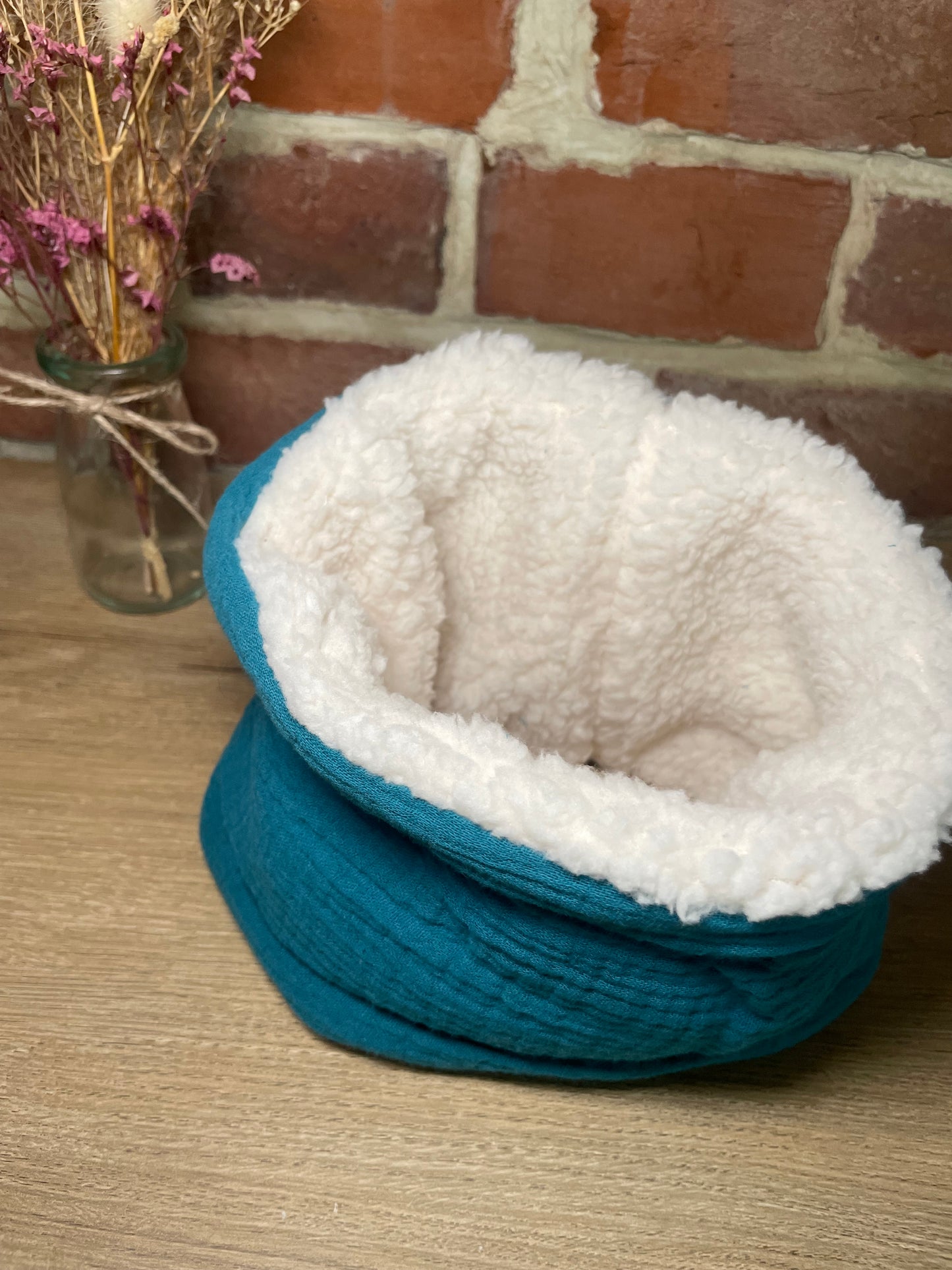 Snood bébé bleu canard