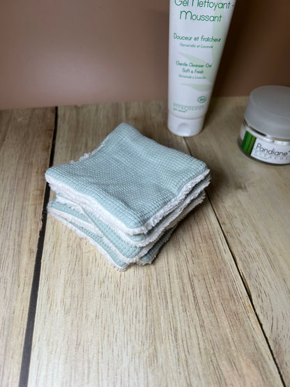 Coton lavable vert d’eau