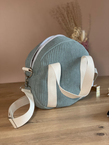 Sac à main rond bleu ciel
