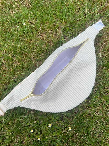 Sac banane velour écru