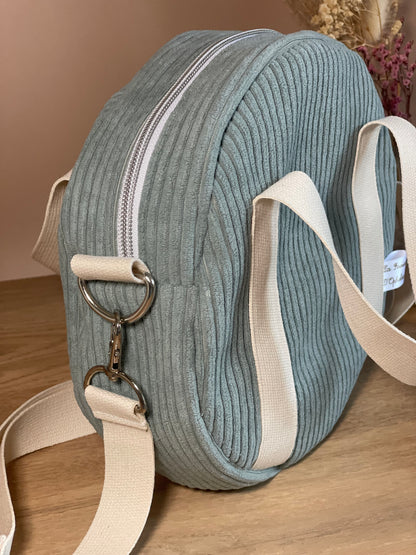 Sac à main rond bleu ciel