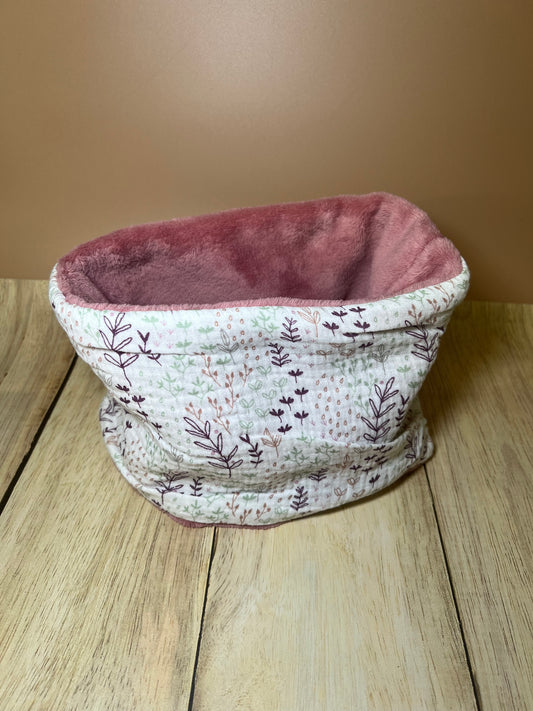 Snood enfant feuille rose