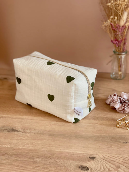 Trousse Coeur vert