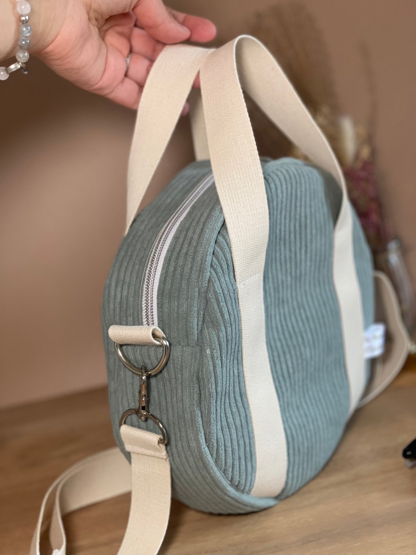 Sac à main rond bleu ciel