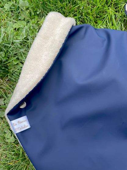 Poncho imperméable bleu marine