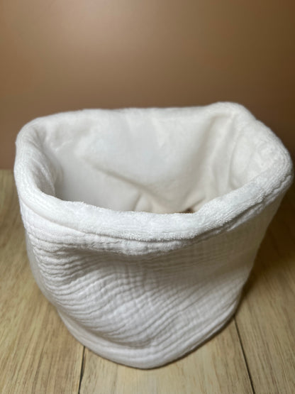 Snood enfant gaze blanc