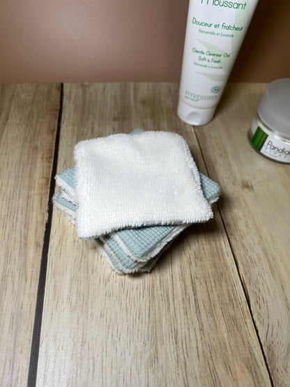 Coton lavable vert d’eau