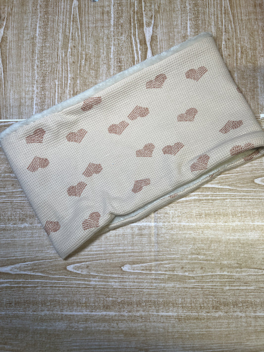 Snood enfant beige cœur