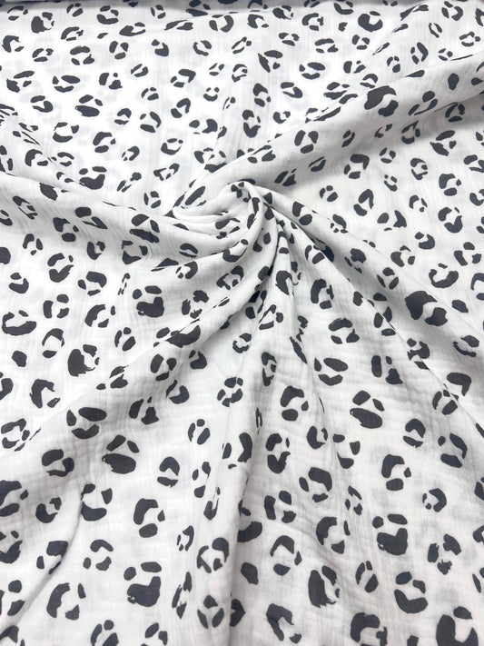 Gaze de coton léopard