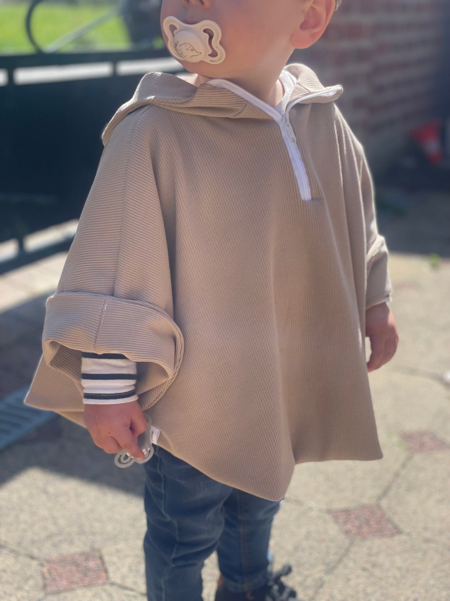 Poncho été jersey Beige foncé