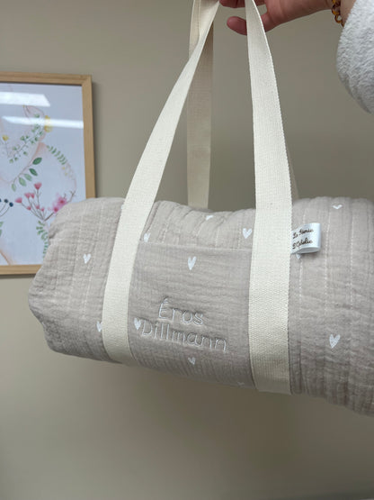 Sac bowling gaze de coton cœur